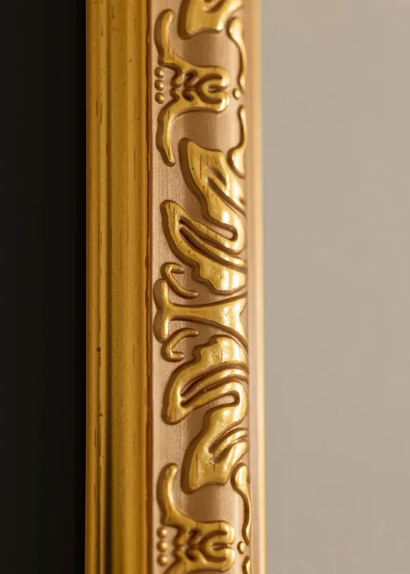 Ram Nostalgia Guld 30x50 cm - Passepartout Svart 18x35 cm