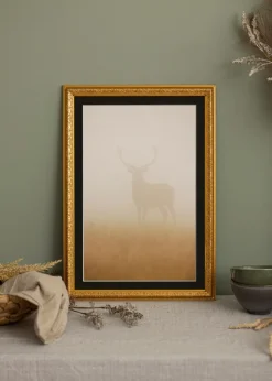 Ram Nostalgia Guld 30x50 cm - Passepartout Svart 18x35 cm