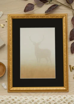 Ram Nostalgia Guld 30x50 cm - Passepartout Svart 18x35 cm