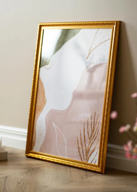 Ram Ornate Guld 40x50 cm - Passepartout Vit 29x39 cm