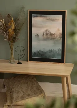 Ram Oslo Ek 50x70 cm - Passepartout Svart 33x56 cm