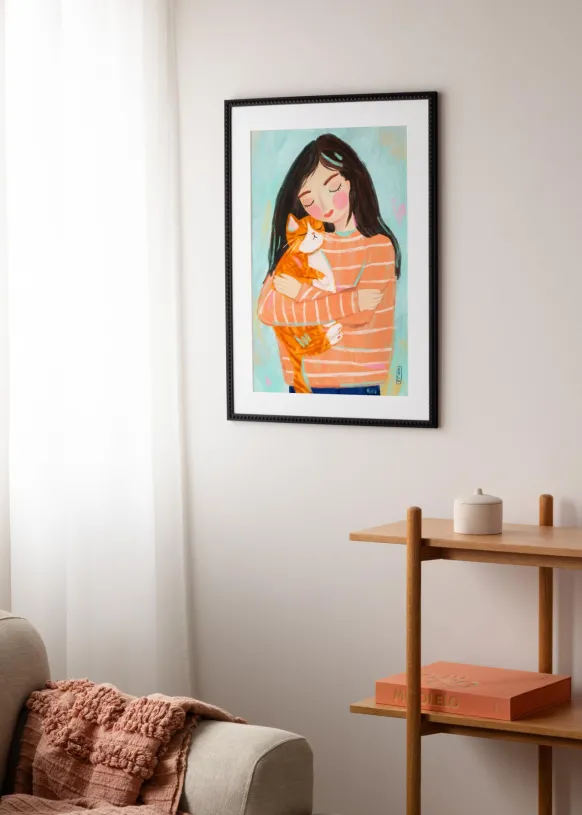 Ram Perla Svart 50x70 cm