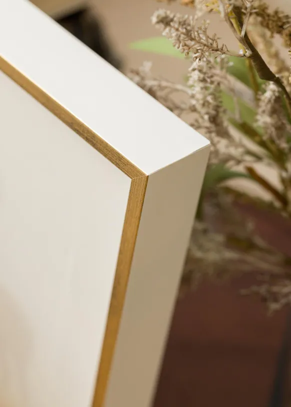 Ram Ra Canvasram Vit/Guld - Valfri Storlek (canvasramar)