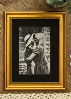 Ram Rokoko Guld 50x60 cm - Passepartout Svart 16x20 inches