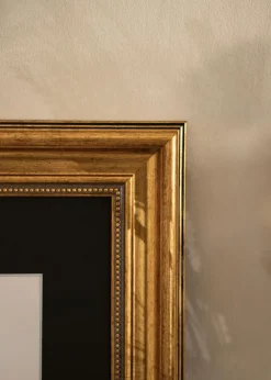 Ram Rokoko Guld 30x40 cm - Passepartout Svart 21x30 cm