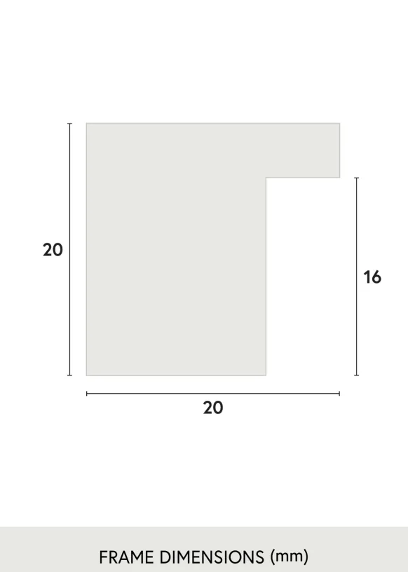 Ram Salisbury Ek 50x70 cm - Passepartout Vit 42x59,4 cm