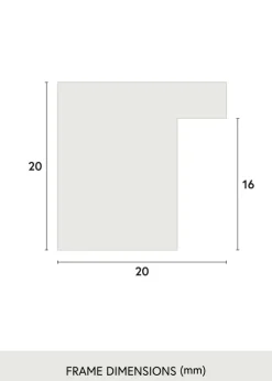 Ram Salisbury Ek 50x70 cm - Passepartout Vit 39x60 cm