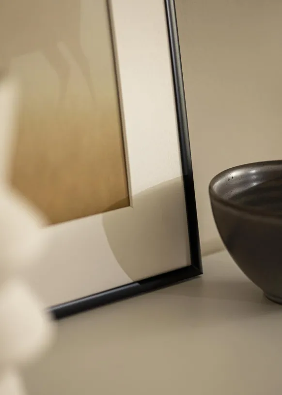 Ram Scandi Matt Svart 40x80 cm - Passepartout Vit 30x66 cm