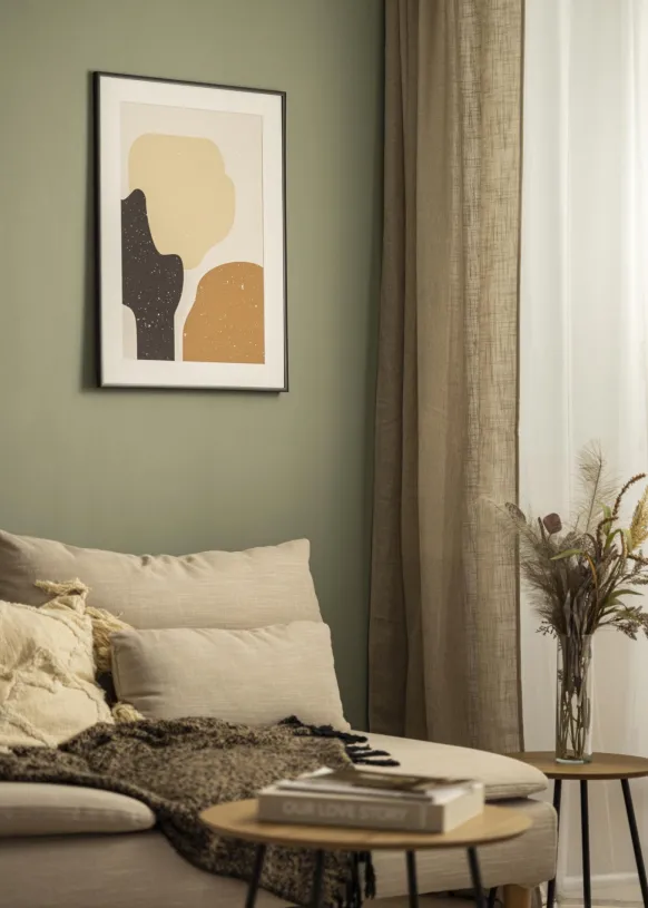 Ram Scandi Matt Svart 40x80 cm - Passepartout Vit 30x66 cm