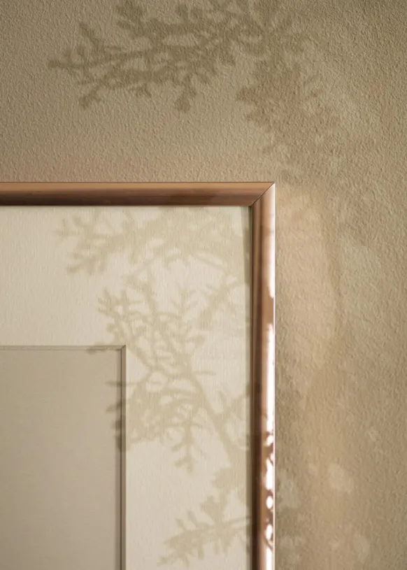 Ram Scandi Roséguld 50x70 cm - Passepartout Vit 42x59,4 cm (A2)