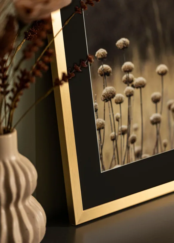 Ram Selection Guld 60x60 cm - Passepartout Svart 45x45 cm