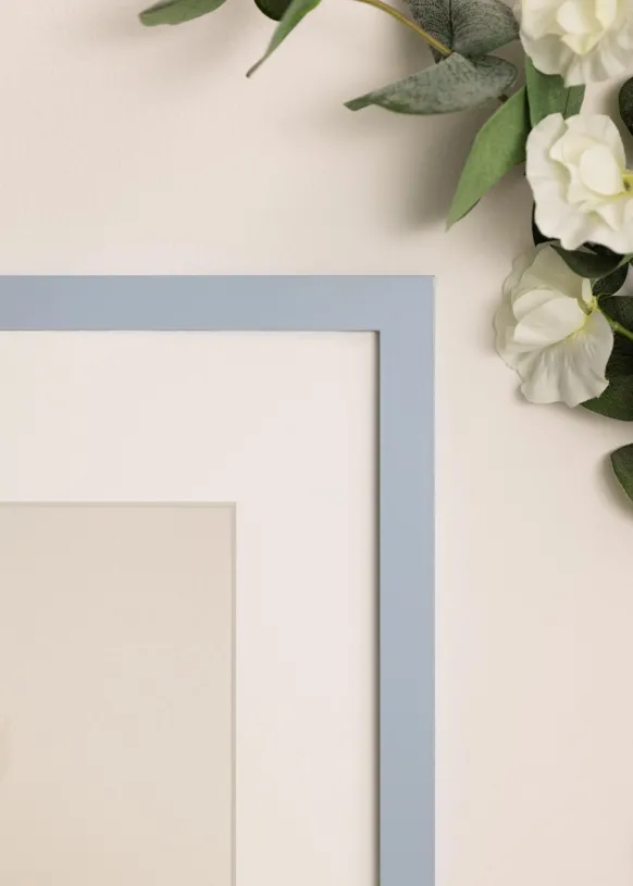 Ram Selection Sky Blue 40x50 cm - Dubbel Passepartout Vit 30x40 cm