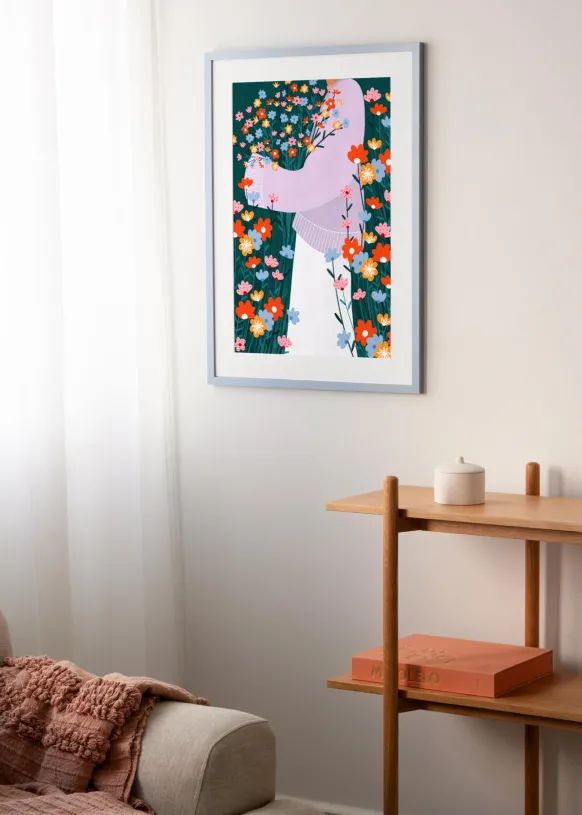 Ram Selection Sky Blue 30x40 cm - Dubbel Passepartout Vit 20x30 cm