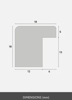 Ram Selection Sky Blue 50x70 cm - Passepartout Vit 42x59,4 cm