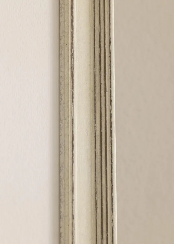 Ram Shabby Chic Vit - Valfri Storlek (Akrylglas)
