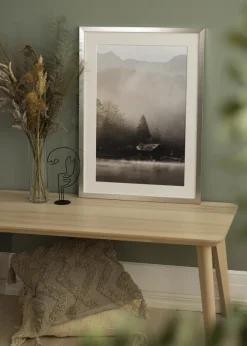 Ram Silver Wood 30x40 cm - Passepartout Vit 8x12 inches