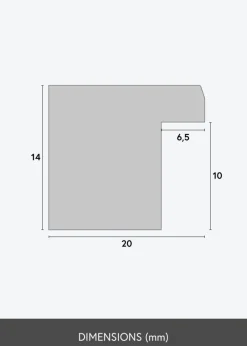 Ram Sleek Svart 70x80 cm