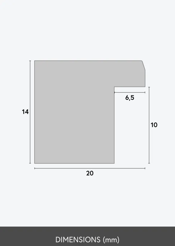 Ram Sleek Svart 70x80 cm
