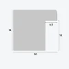 Ram Sleek Svart 30x40 cm - Dubbel Passepartout Vit 20x30 cm