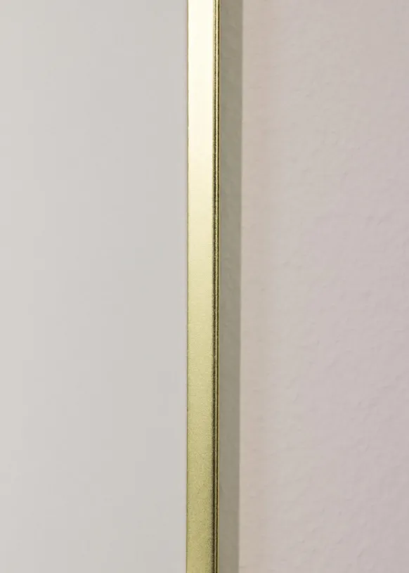 Ram Slät Metall Glas Guld 13x18 cm