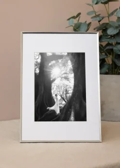 Ram Slät Metall Glas Silver 10x15 cm