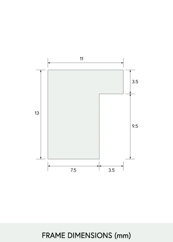 Ram Smal Ek 40x50 cm