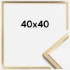Ram Steel Style Glas Guld 40x40 cm