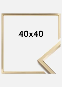Ram Steel Style Glas Guld 40x40 cm