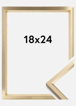 Ram Steel Style Glas Guld 18x24 cm