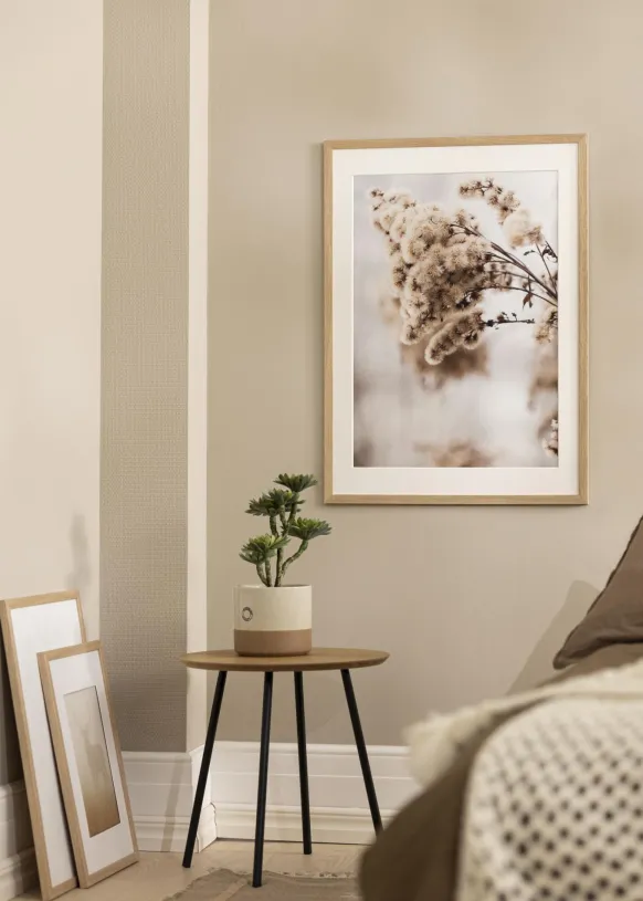 Ram Stilren Ek 35x50 cm - Passepartout Vit 9x12 inches