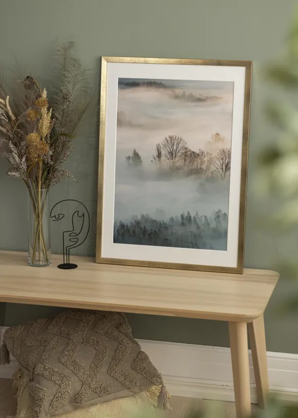 Ram Stilren Guld 40x60 cm - Passepartout Vit 25x50 cm