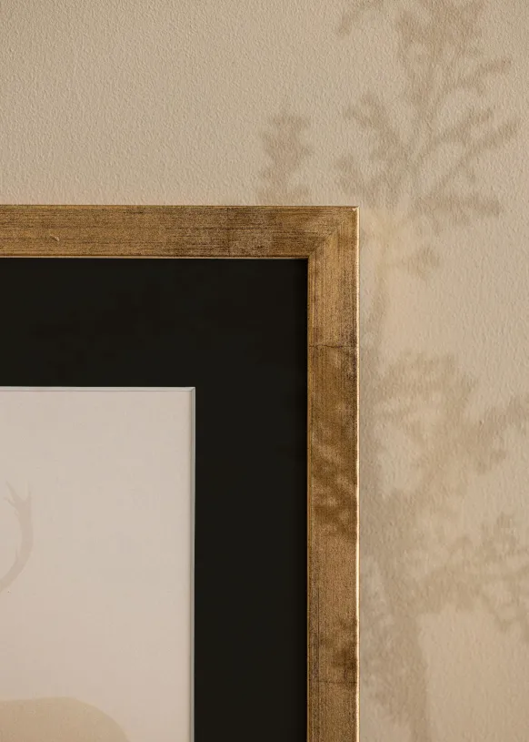 Ram Stilren Guld 20x25 cm - Passepartout Svart 5x7 inches