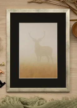Ram Stilren Silver 50x50 cm - Passepartout Svart 35x35 cm