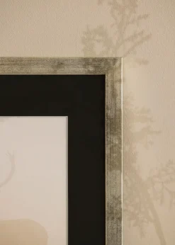 Ram Stilren Silver 40x60 cm - Passepartout Svart 25x50 cm