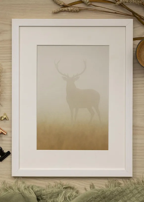 Ram Stilren Vit 18x24 cm - Passepartout Vit 13x17 cm