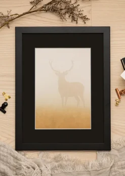 Ram Trendline Svart 70x90 cm - Passepartout Svart 24x30 inches