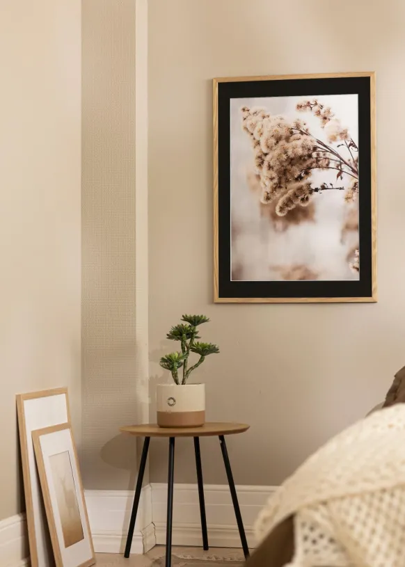 Ram Trendy Ek 13x18 cm - Passepartout Svart 10x12 cm