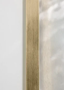 Ram Trendy Guld 35x50 cm - Passepartout Vit 10x15 inches