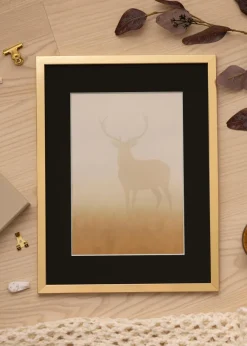 Ram Trendy Guld 24x30 cm - Passepartout Svart 7x9 inches