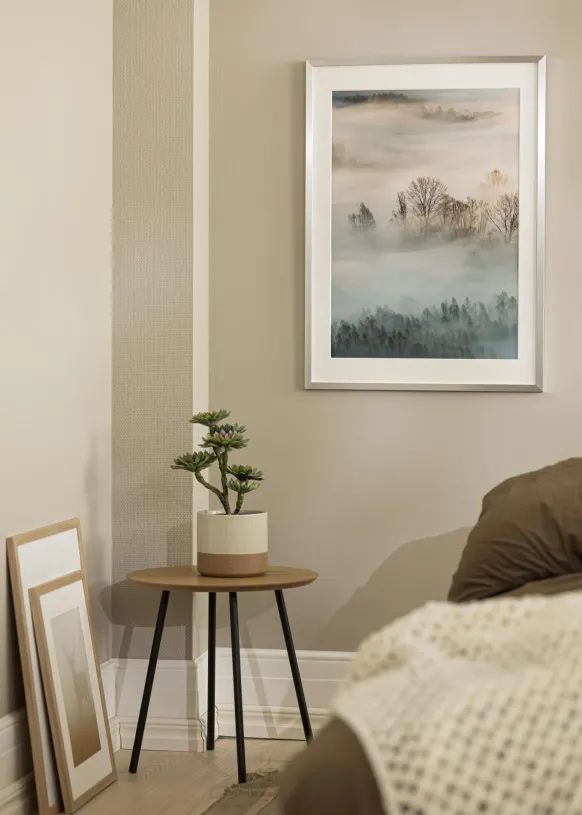 Ram Trendy Silver 60x90 cm - Passepartout Vit 50x75 cm
