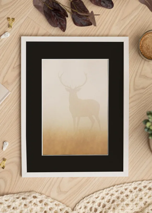 Ram Trendy Vit 40x50 cm - Passepartout Svart 27x35 cm