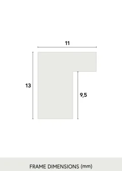 Ram Tunn Ek 30x30 cm - Passepartout Vit 20x20 cm