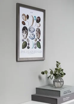 Ram Uppsala Silver 40x50 cm - Passepartout Vit 28x35 cm