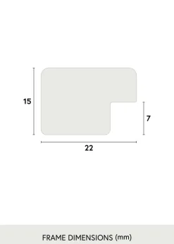 Ram Uppsala Silver 40x50 cm - Passepartout Vit 28x35 cm