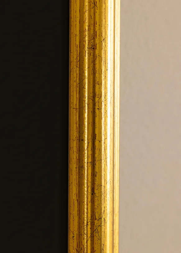 Ram Västkusten Guld 30x40 cm - Passepartout Svart 21x29,7 cm (A4)
