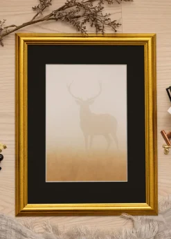 Ram Västkusten Guld 30x40 cm - Passepartout Svart 21x29,7 cm (A4)