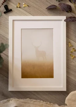 Ram White Wood Glossy - Valfri Storlek (Akrylglas)