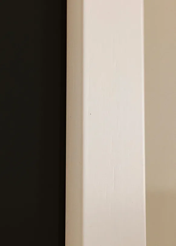 Ram White Wood 50x100 cm - Passepartout Svart 30x80 cm