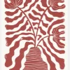 Red Flowers In A Vase Canvastavla (30x40 cm)