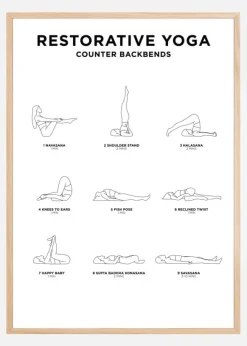 Restorative Yoga - White Poster (21x29.7 cm (A4))